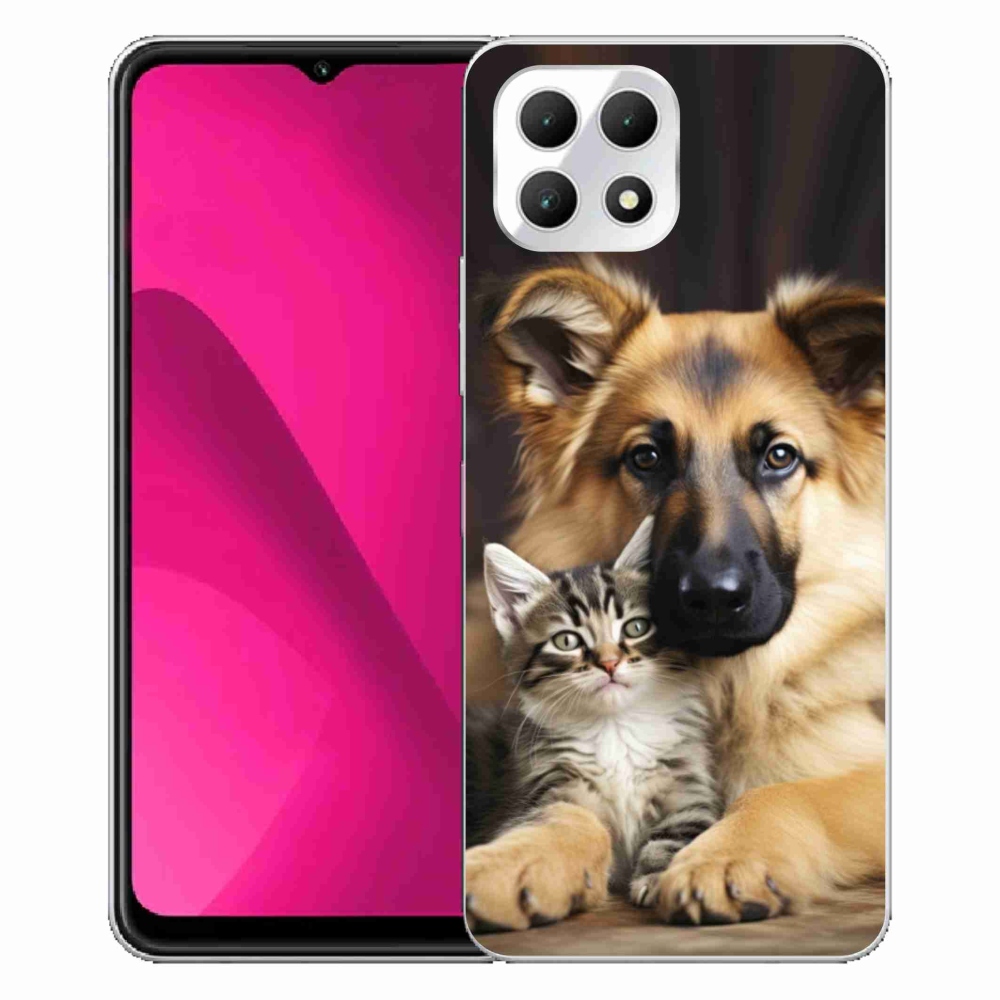 Gelový kryt mmCase na T phone 2 - zvířecí přátelství