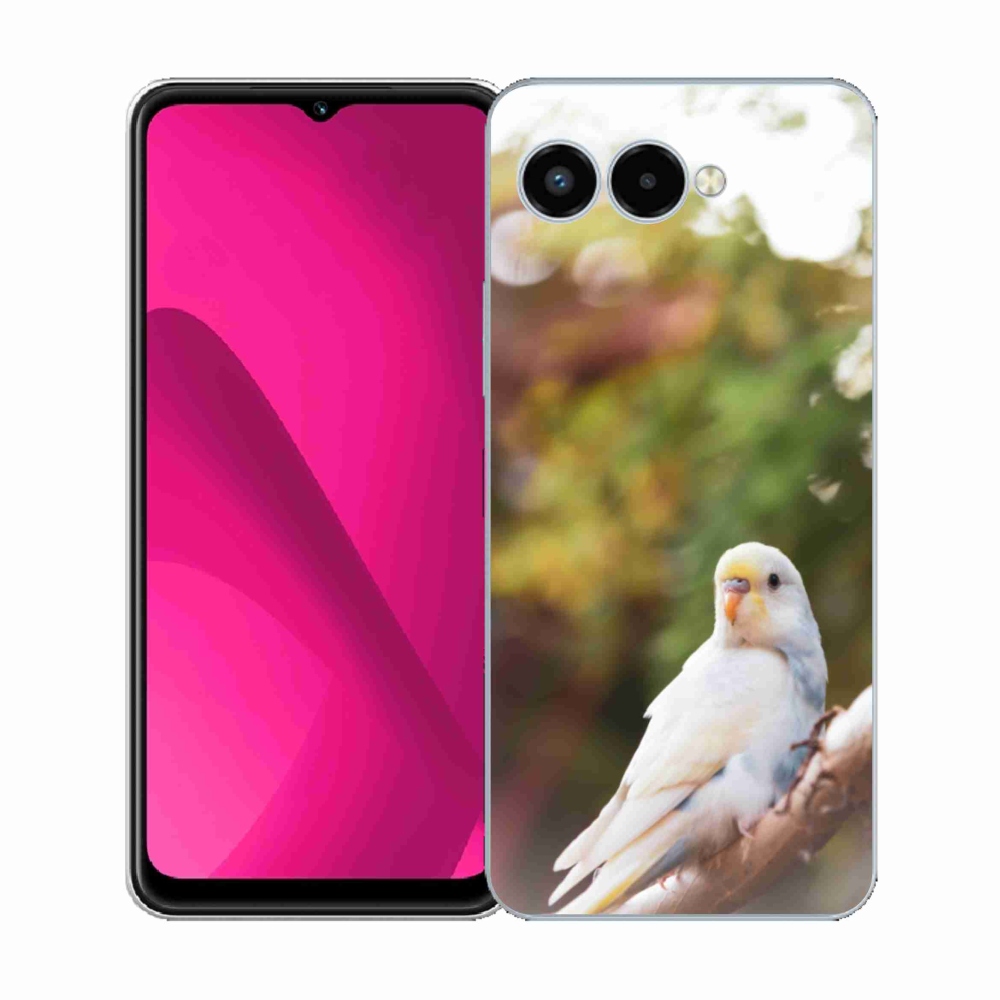 Gelový kryt mmCase na T phone 3 - andulka bílá
