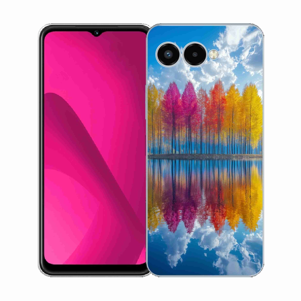 Gelový kryt mmCase na T phone 3 - barevné stromy