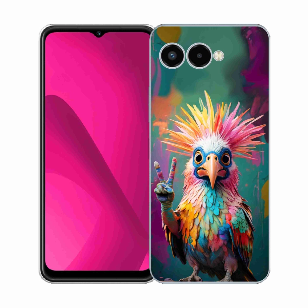 Gelový kryt mmCase na T phone 3 - barevný rebel