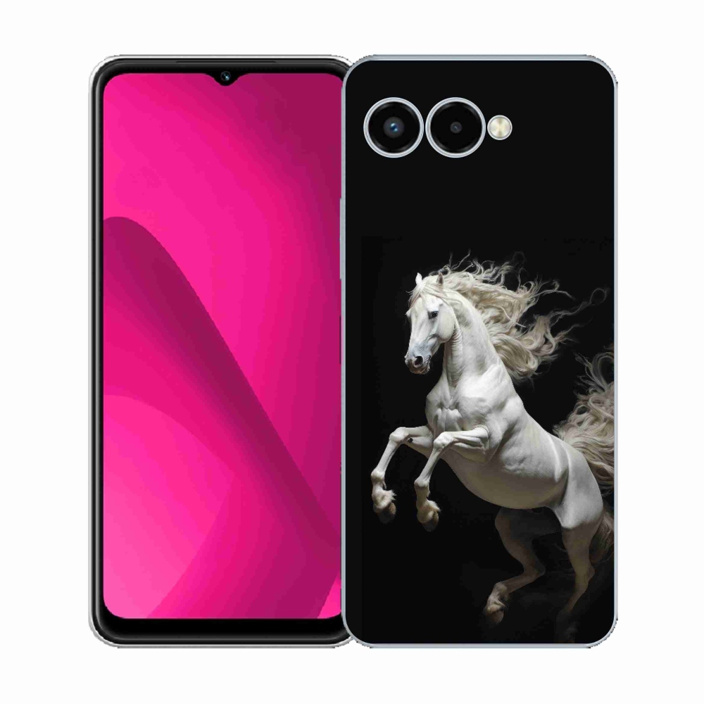 Gelový kryt mmCase na T phone 3 - bílý kůň 4