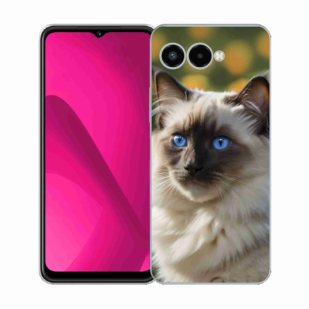 Gelový kryt mmCase na T phone 3 - bílý ragdoll