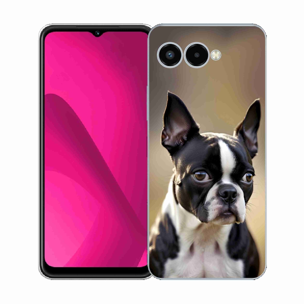 Gelový kryt mmCase na T phone 3 - bostonský teriér