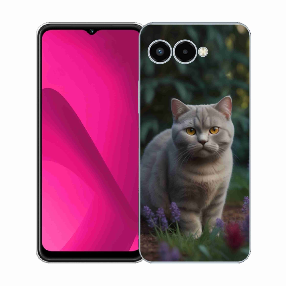 Gelový kryt mmCase na T phone 3 - britská kočka