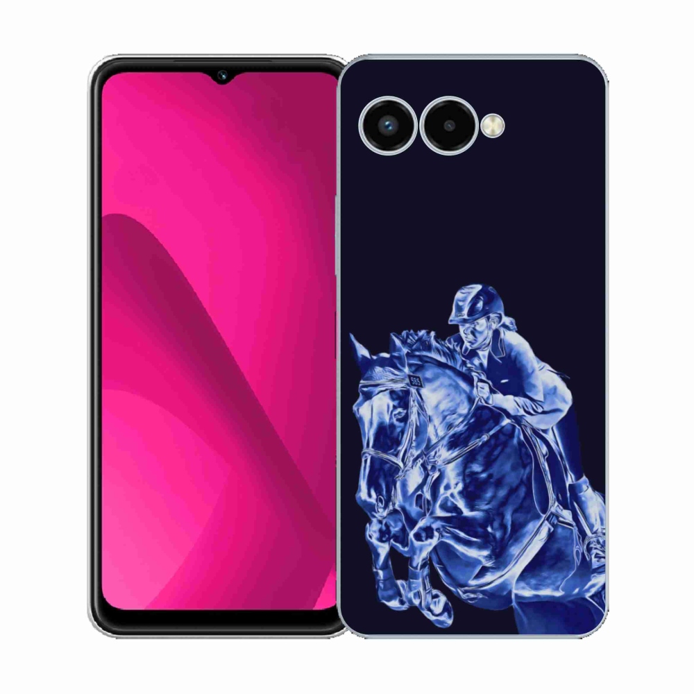 Gelový kryt mmCase na T phone 3 - dostihový kůň