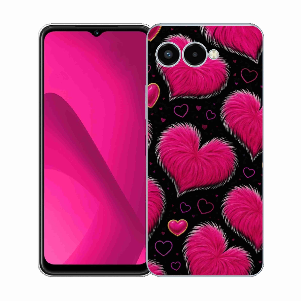 Gelový kryt mmCase na T phone 3 - hebká srdce