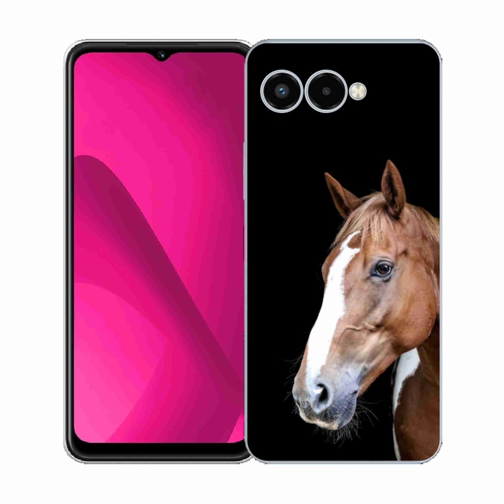Gelový kryt mmCase na T phone 3 - hnědý kůň 3