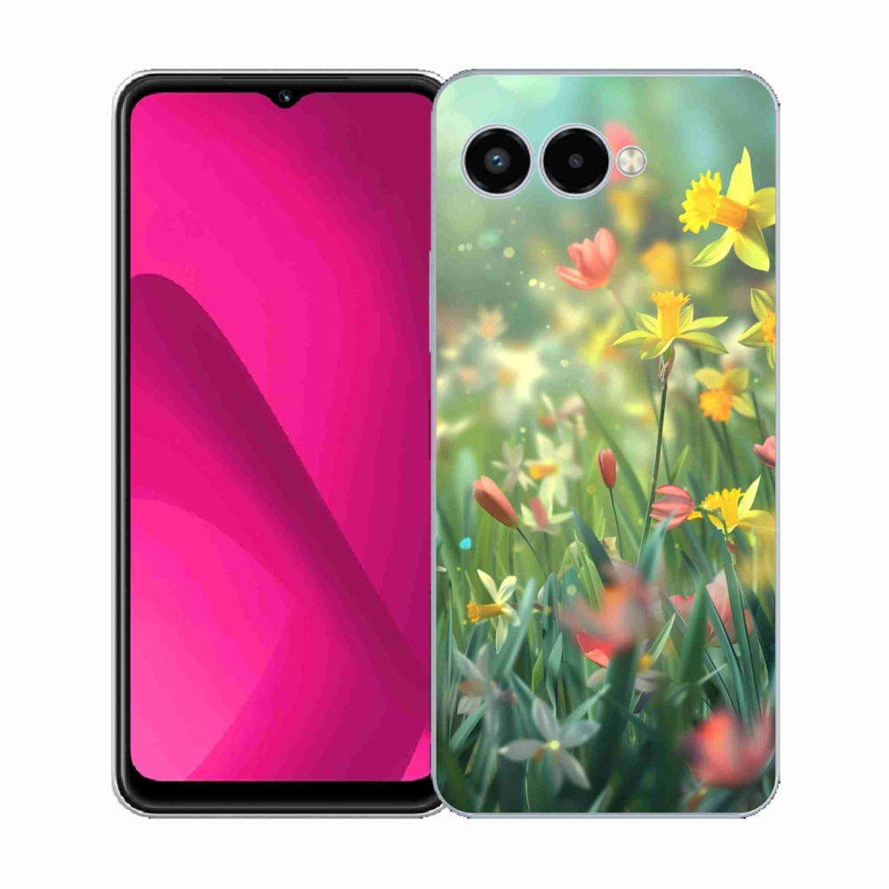 Gelový kryt mmCase na T phone 3 - jarní květy