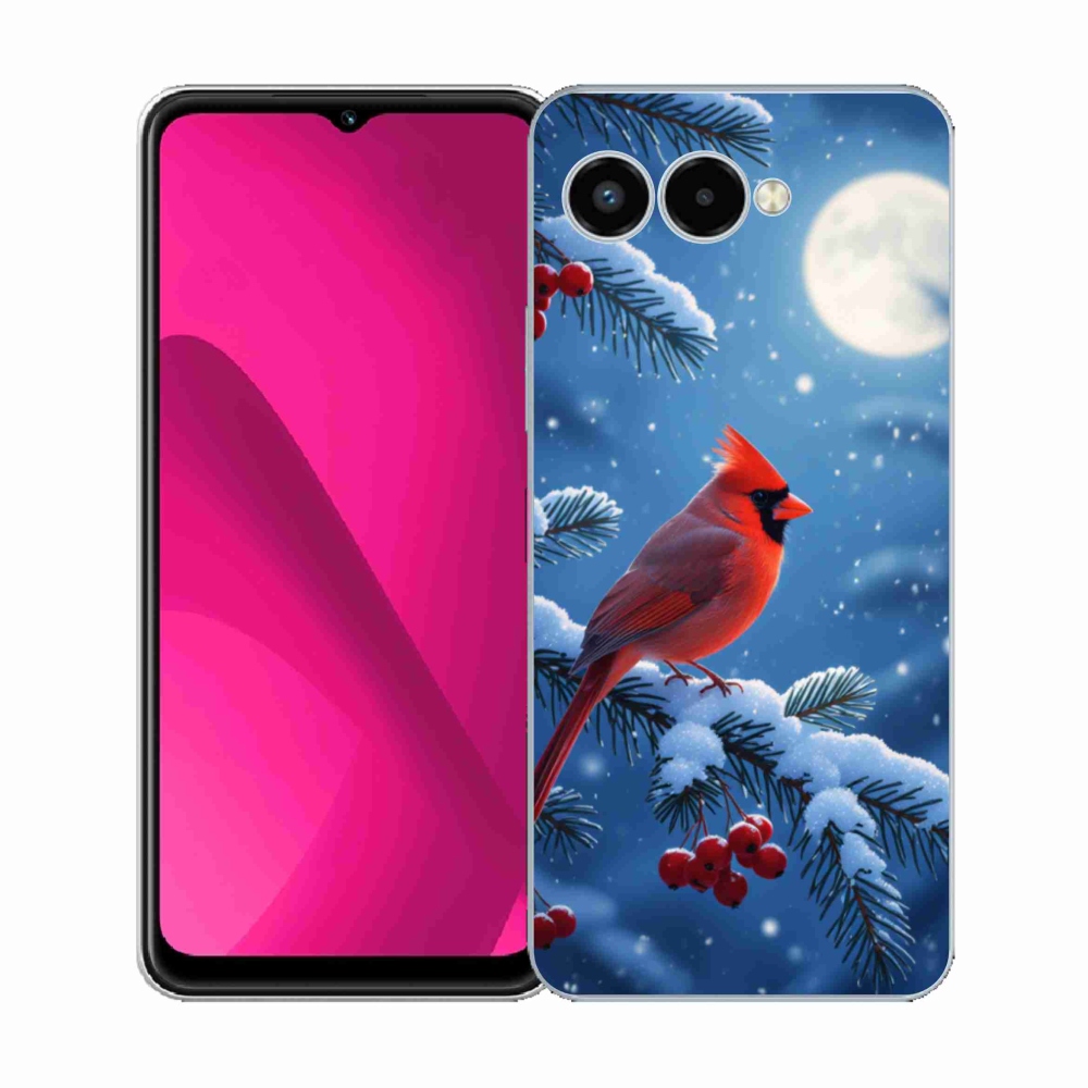 Gelový kryt mmCase na T phone 3 - kardinál červený