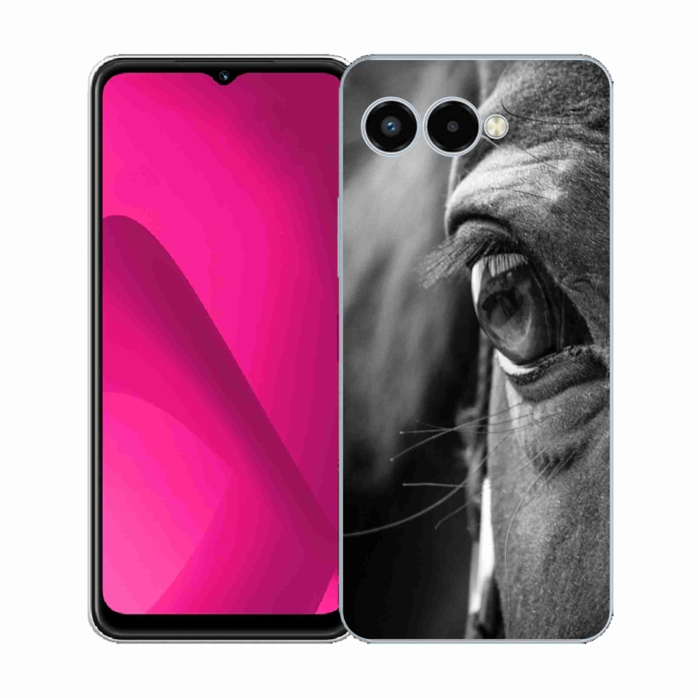 Gelový kryt mmCase na T phone 3 - koňský pohled