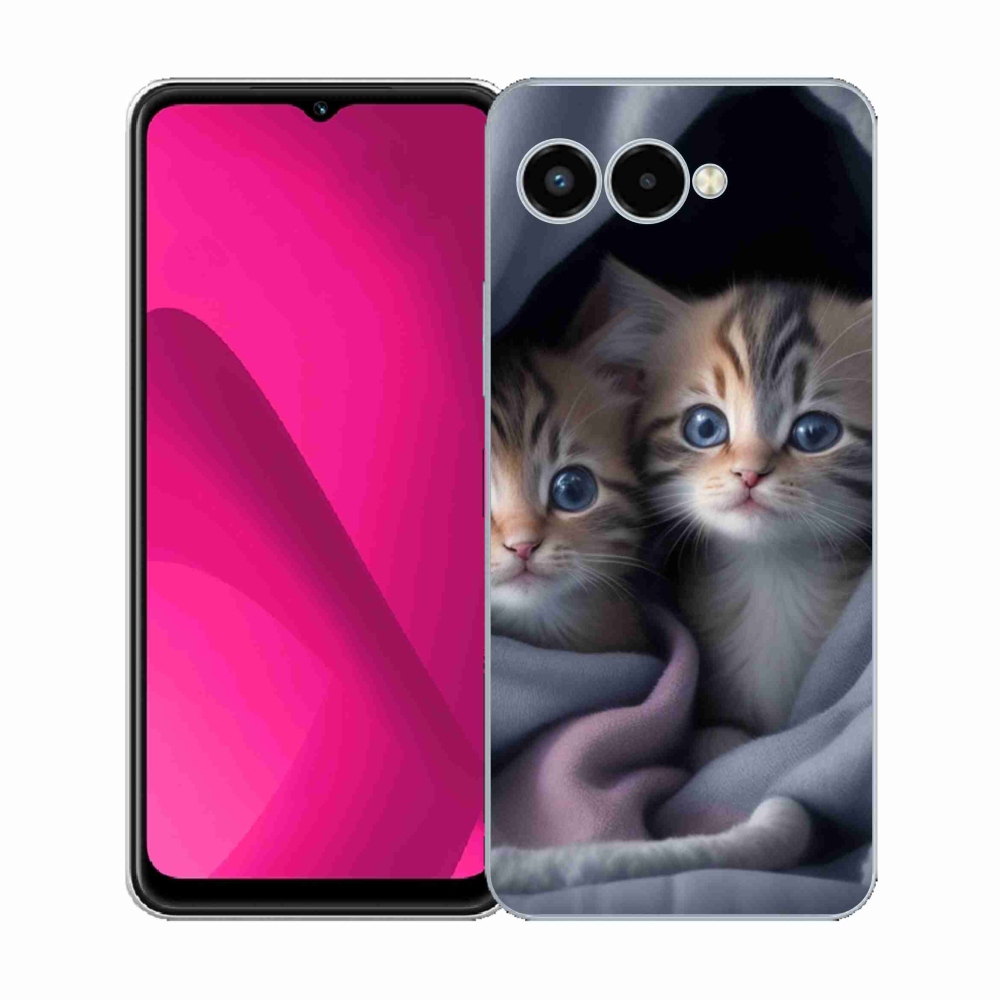 Gelový kryt mmCase na T phone 3 - kočičí duo 2