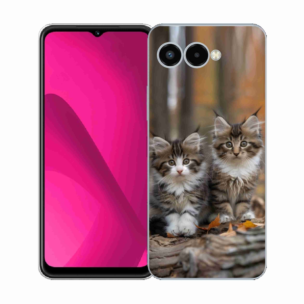 Gelový kryt mmCase na T phone 3 - kočičí duo 3