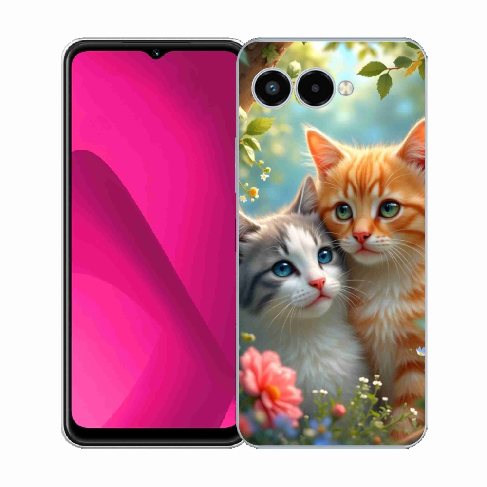Gelový kryt mmCase na T phone 3 - kočičí láska 2
