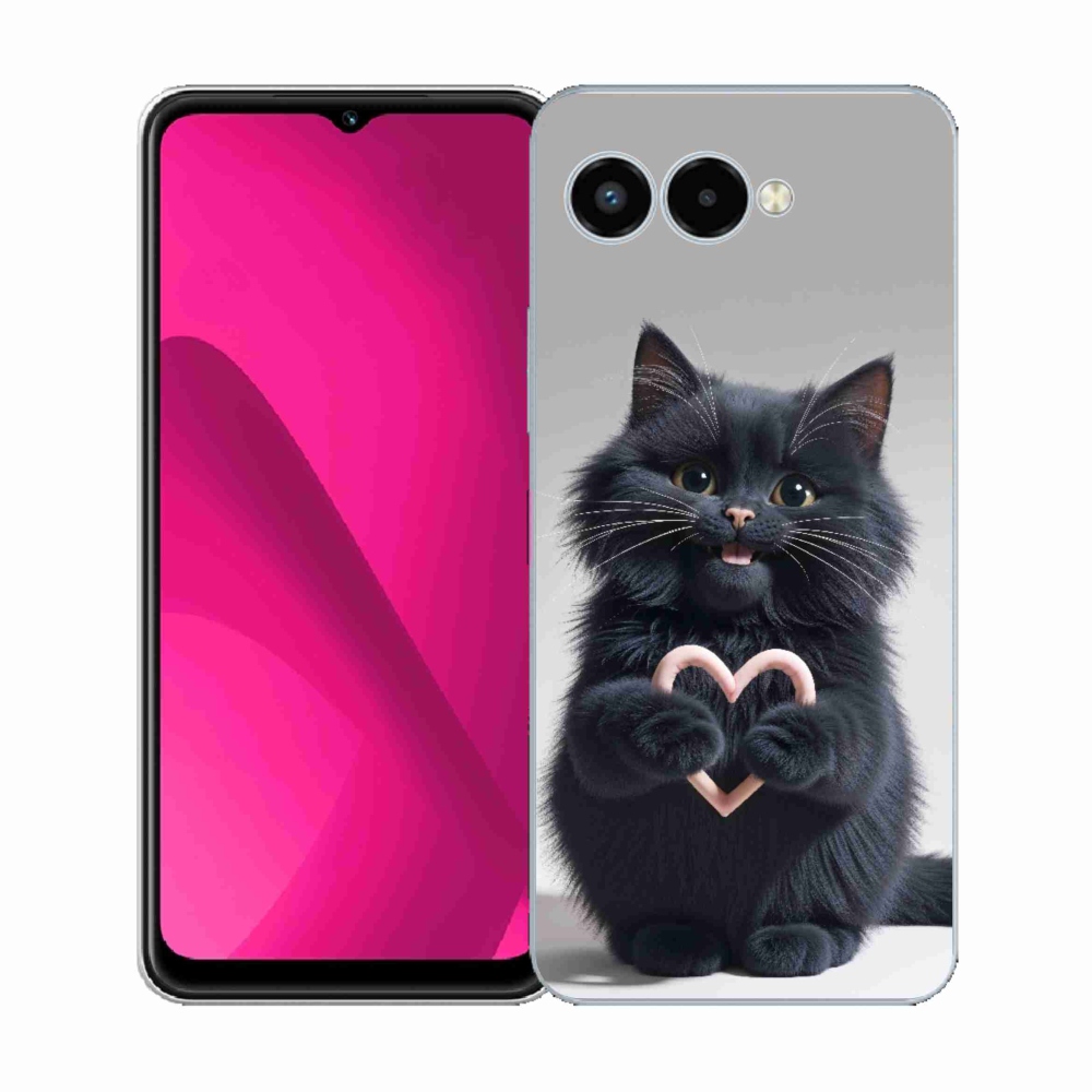 Gelový kryt mmCase na T phone 3 - kočičí láska 3