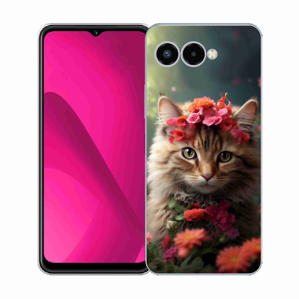 Gelový kryt mmCase na T phone 3 - kočíčí princezna