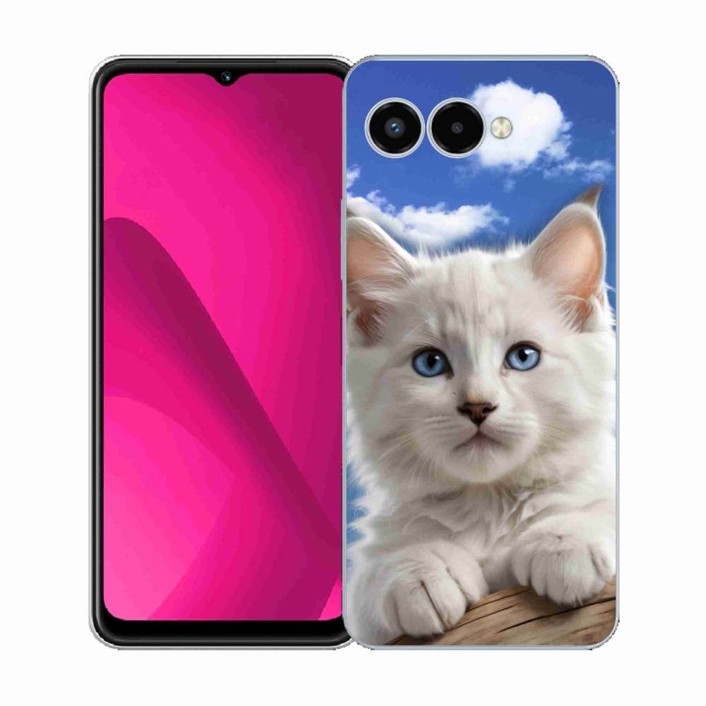 Gelový kryt mmCase na T phone 3 - kotě a oblaka