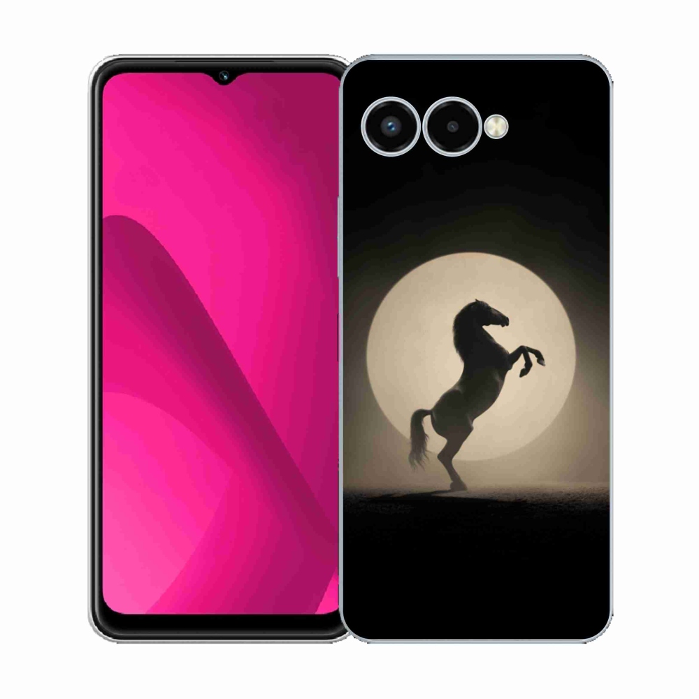 Gelový kryt mmCase na T phone 3 - kůň v siluetě