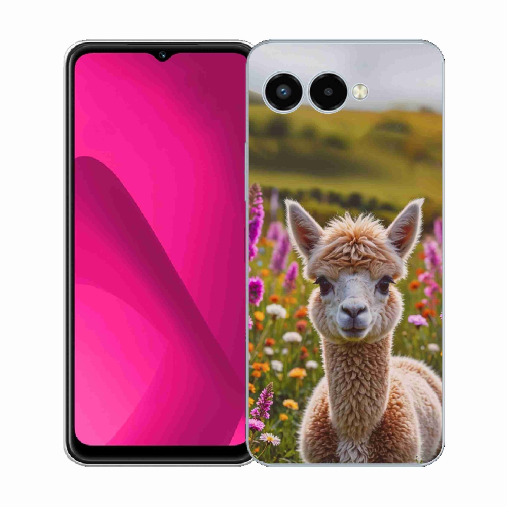 Gelový kryt mmCase na T phone 3 - lama na louce
