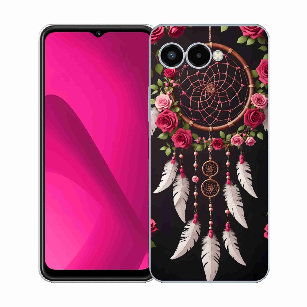 Gelový kryt mmCase na T phone 3 - lapač snů s růžemi