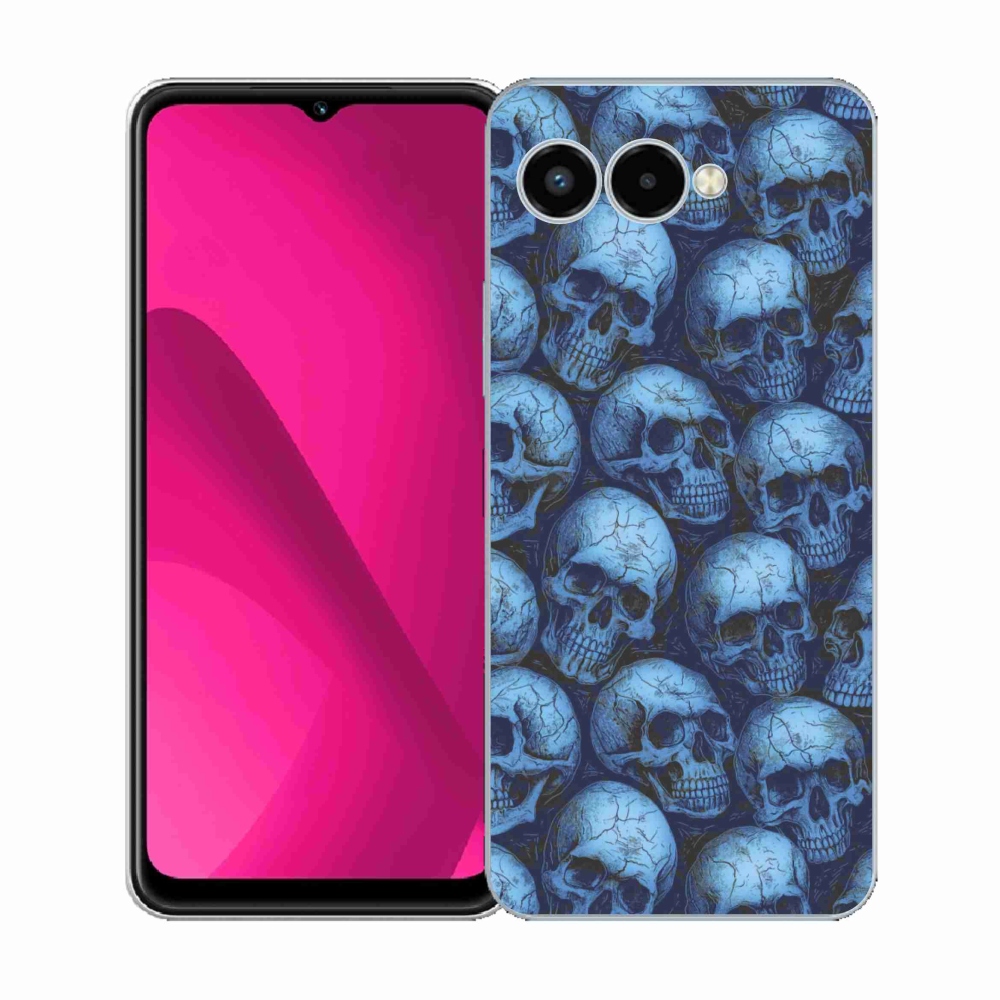 Gelový kryt mmCase na T phone 3 - lebky