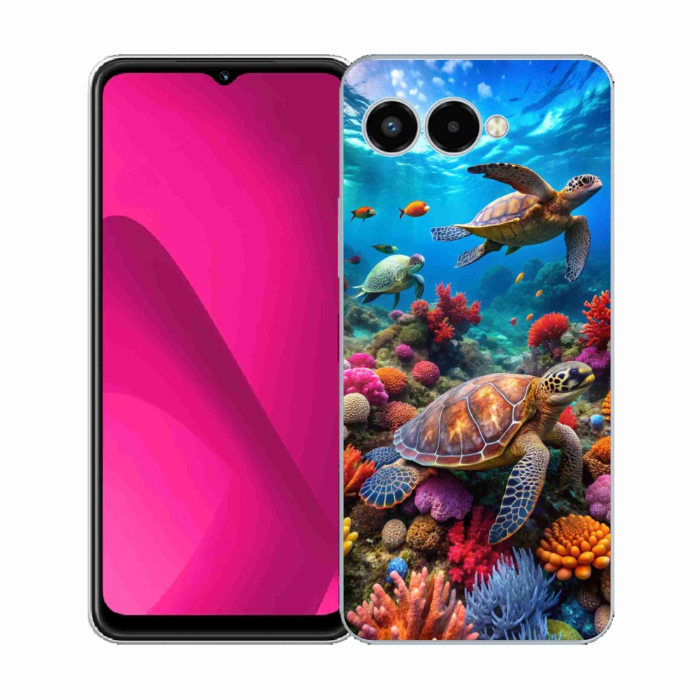 Gelový kryt mmCase na T phone 3 - mořský svět 2