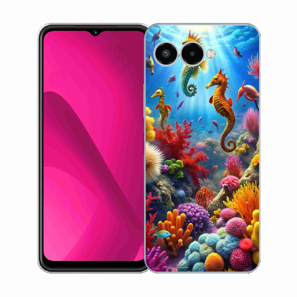 Gelový kryt mmCase na T phone 3 - mořský svět 3