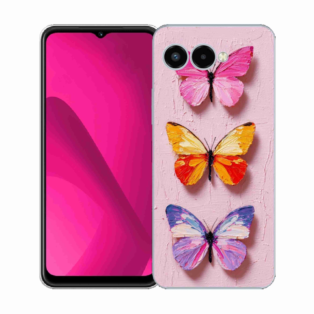 Gelový kryt mmCase na T phone 3 - motýlí trojice