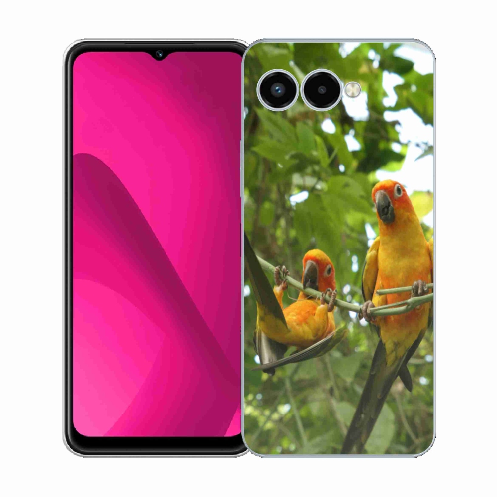 Gelový kryt mmCase na T phone 3 - papoušci aratingy