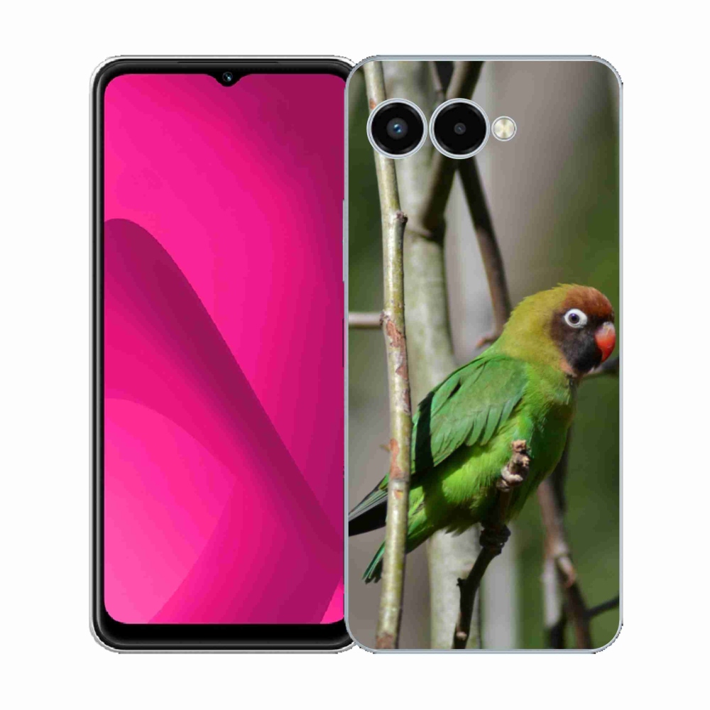 Gelový kryt mmCase na T phone 3 - papoušek agapornis