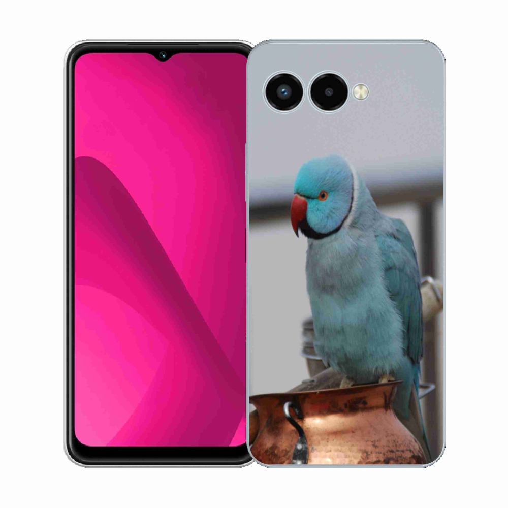 Gelový kryt mmCase na T phone 3 - papoušek alexandr modrý