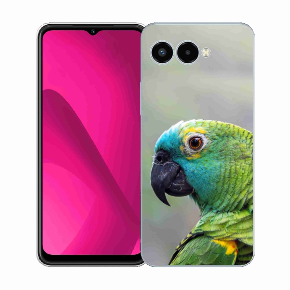 Gelový kryt mmCase na T phone 3 - papoušek amazoňan