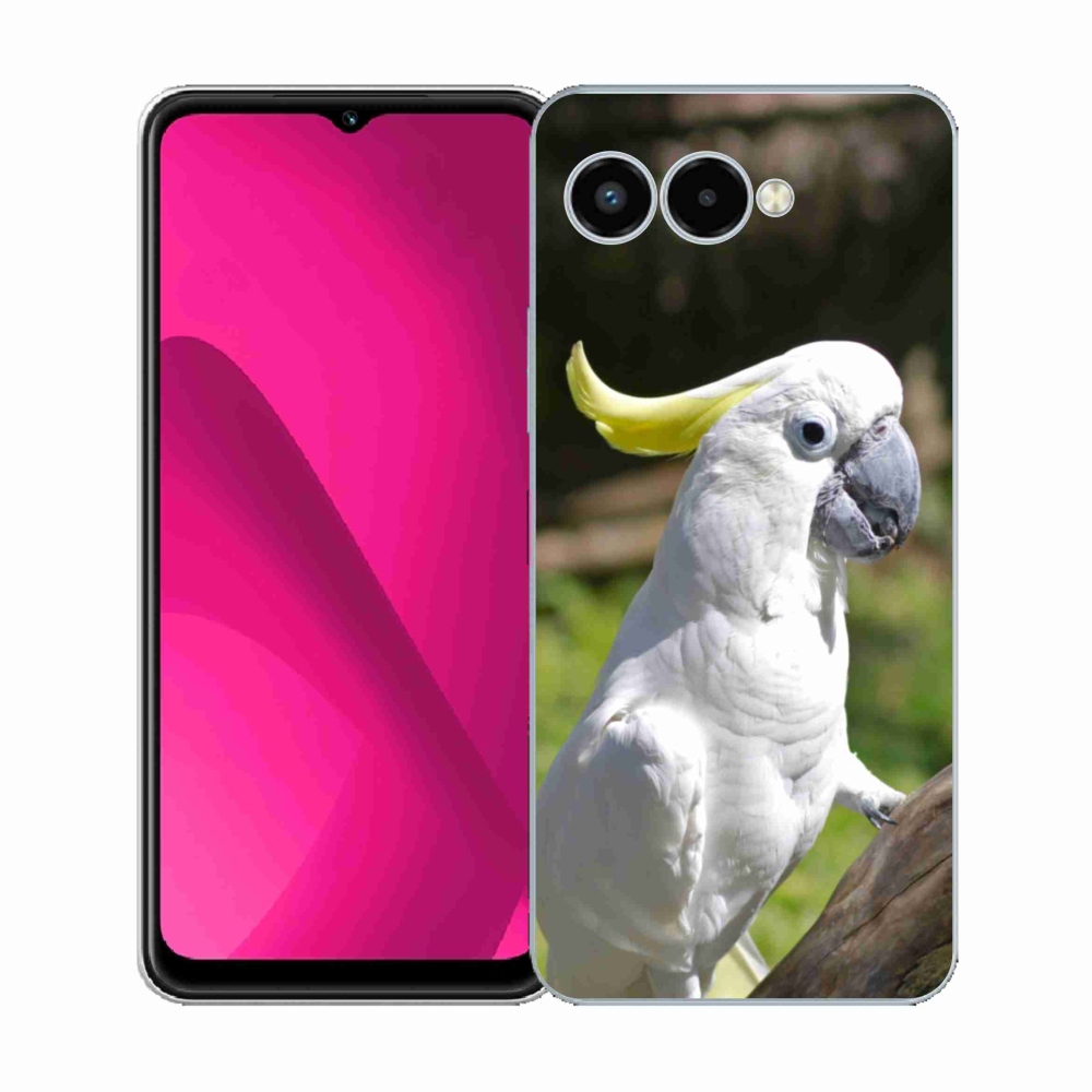 Gelový kryt mmCase na T phone 3 - papoušek kakadu 2