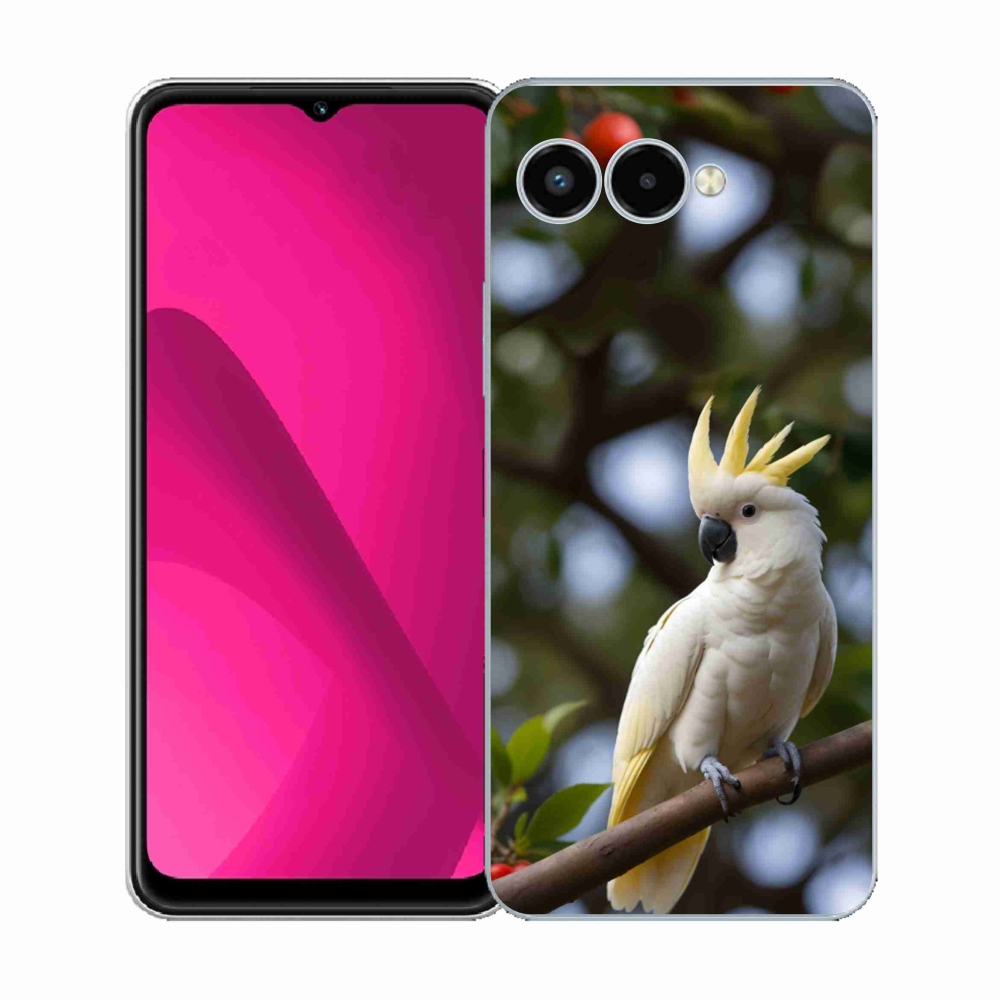 Gelový kryt mmCase na T phone 3 - papoušek kakadu 3