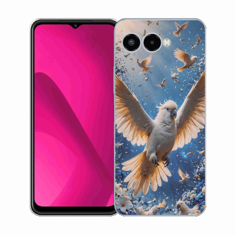 Gelový kryt mmCase na T phone 3 - papoušek kakadu