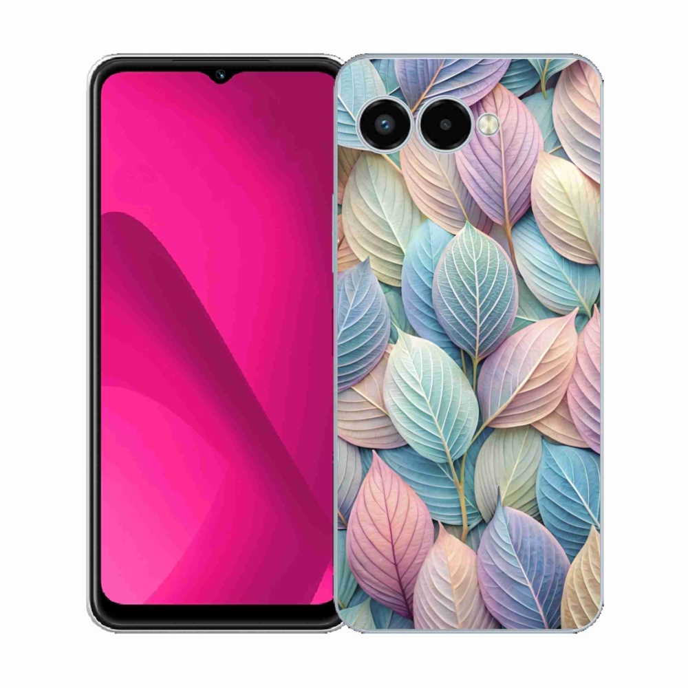 Gelový kryt mmCase na T phone 3 - pastelové listy