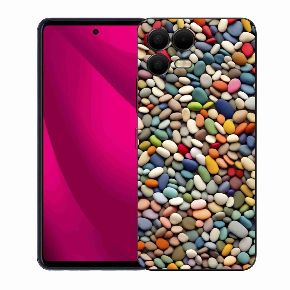 Gelový kryt mmCase na T phone 3 Pro - barevné kamínky 2