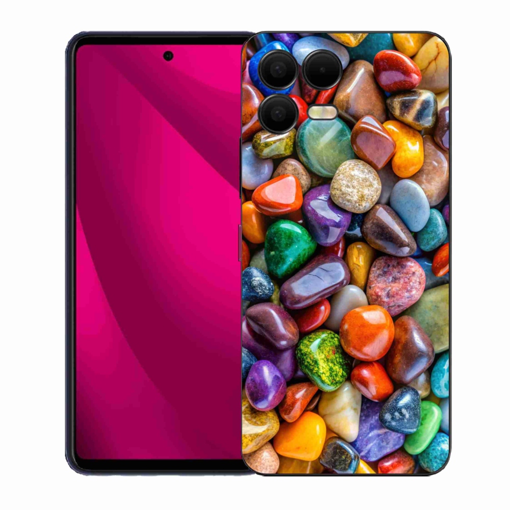 Gelový kryt mmCase na T phone 3 Pro - barevné kamínky