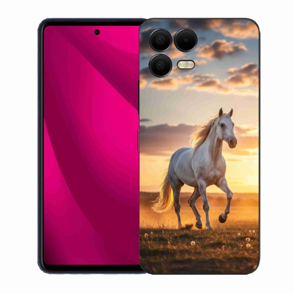 Gelový kryt mmCase na T phone 3 Pro - běžící bílý kůň 2