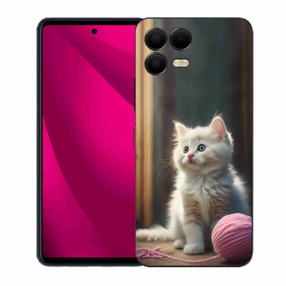 Gelový kryt mmCase na T phone 3 Pro - bílé kotě 2