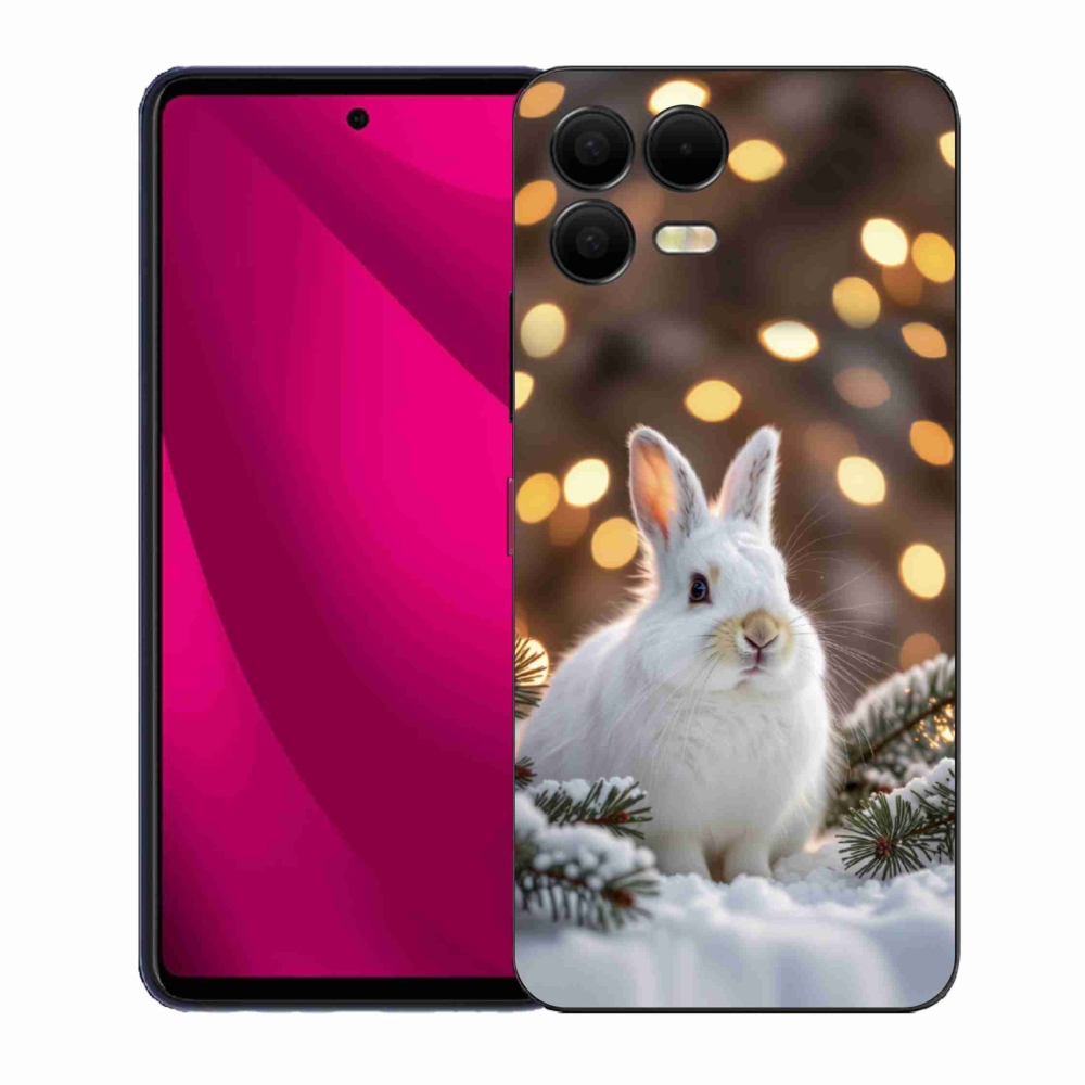Gelový kryt mmCase na T phone 3 Pro - bílý zajíc
