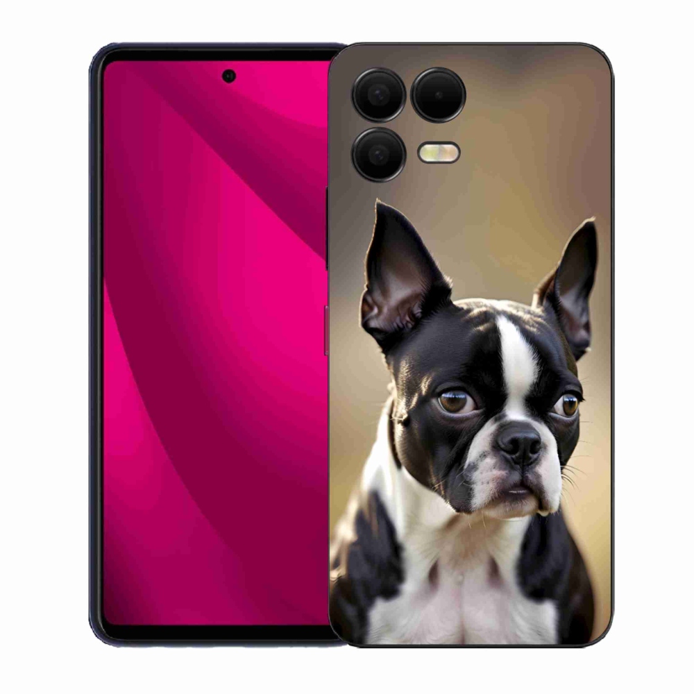 Gelový kryt mmCase na T phone 3 Pro - bostonský teriér