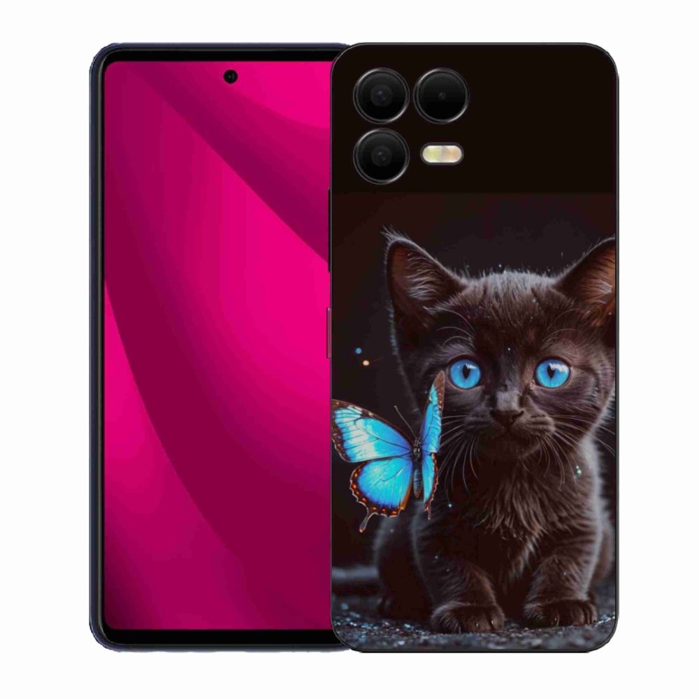 Gelový kryt mmCase na T phone 3 Pro - černé kotě 3