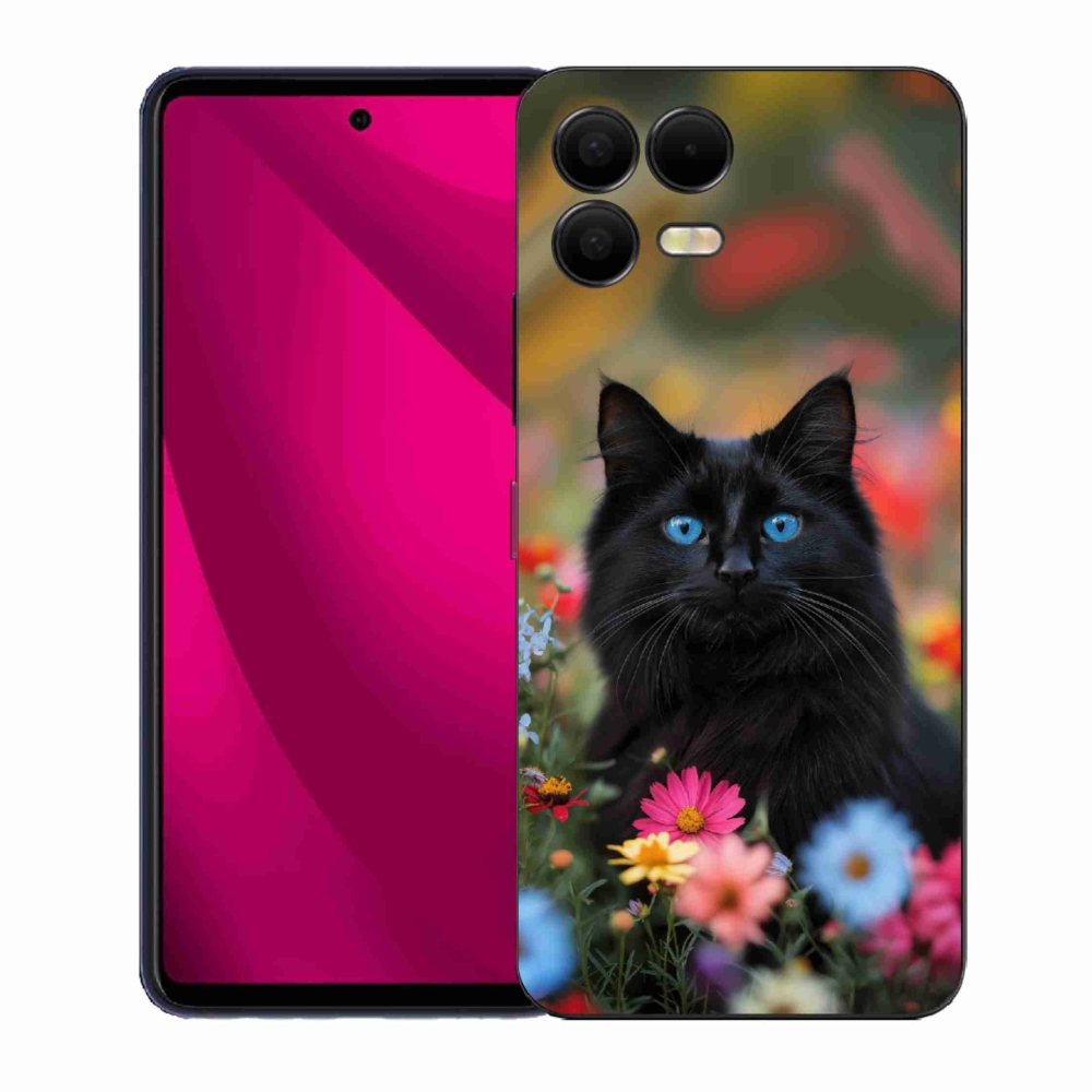 Gelový kryt mmCase na T phone 3 Pro - černé kotě 4