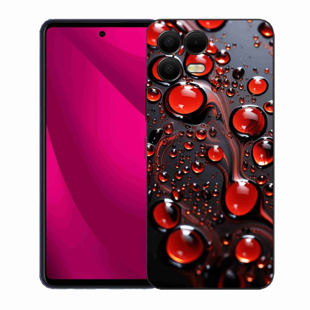 Gelový kryt mmCase na T phone 3 Pro - červené kapky 2