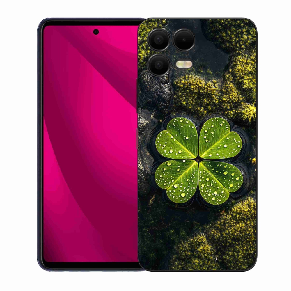 Gelový kryt mmCase na T phone 3 Pro - čtyřlístek