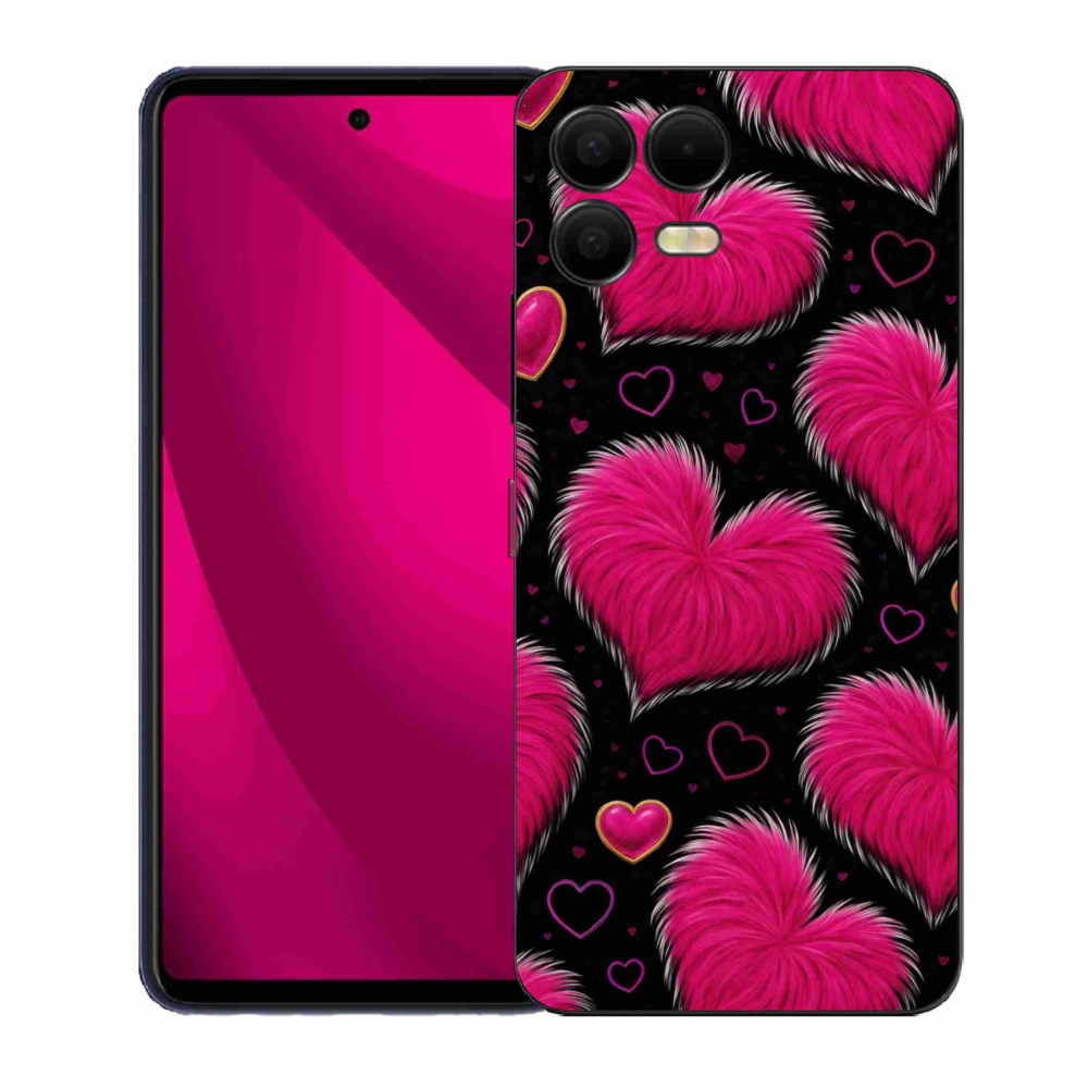Gelový kryt mmCase na T phone 3 Pro - hebká srdce