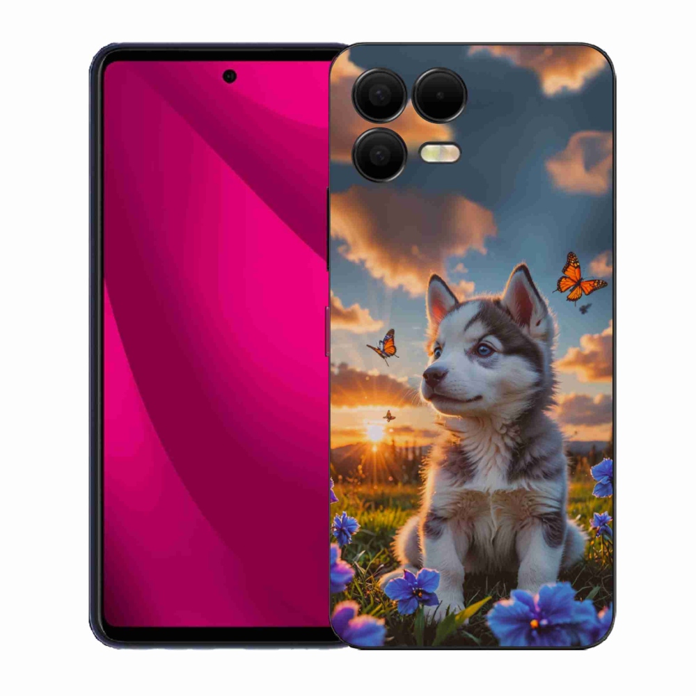 Gelový kryt mmCase na T phone 3 Pro - husky při západu slunce