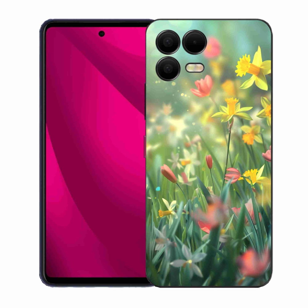 Gelový kryt mmCase na T phone 3 Pro - jarní květy