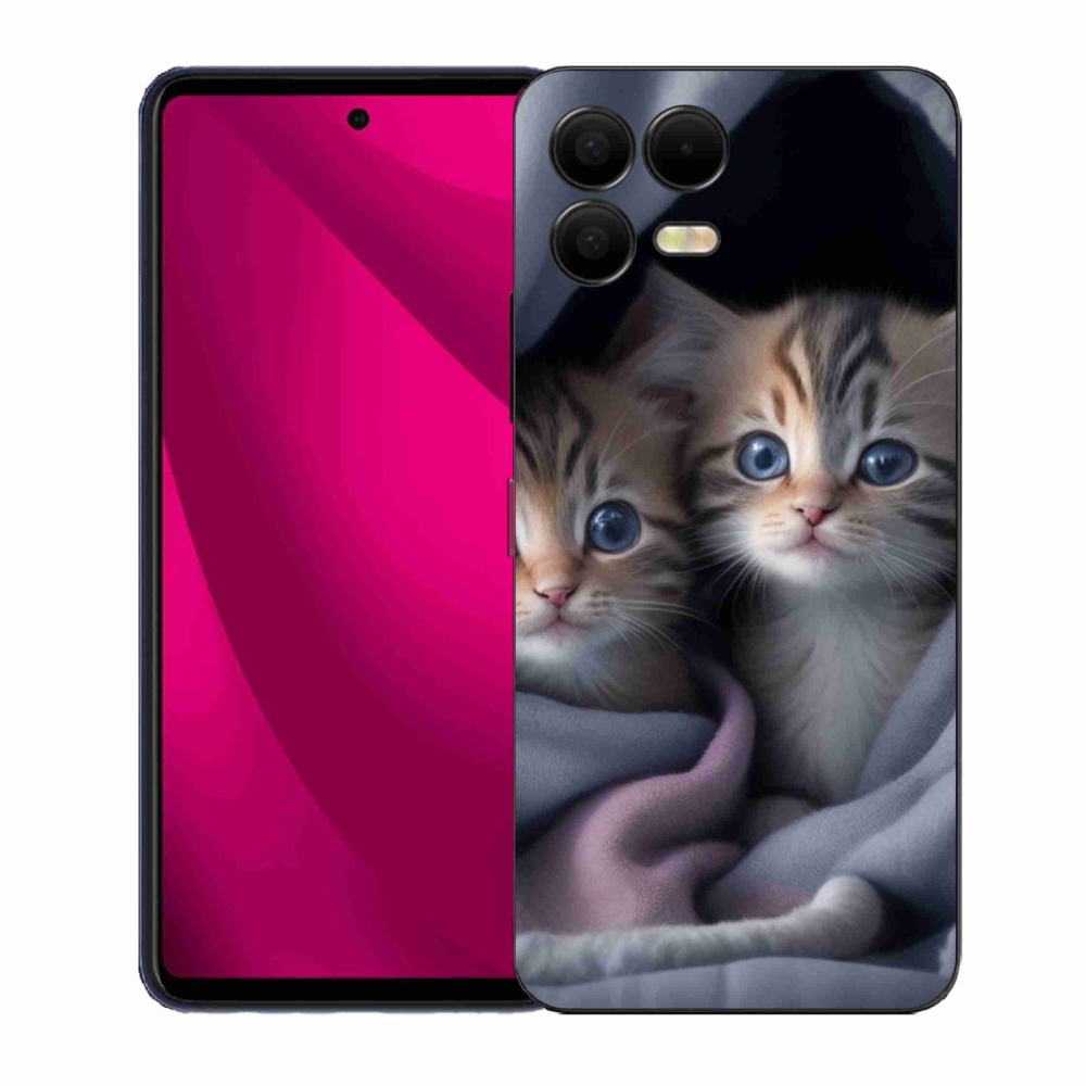 Gelový kryt mmCase na T phone 3 Pro - kočičí duo 2
