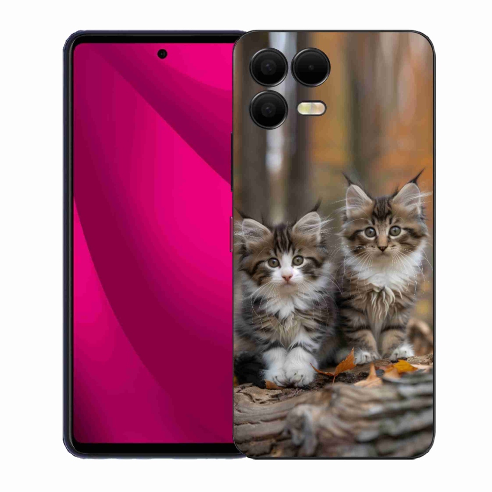 Gelový kryt mmCase na T phone 3 Pro - kočičí duo 3